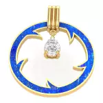 Vortex Lapist Lazuli 14k Kolye