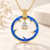 Vortex Lapist Lazuli 14k Kolye
